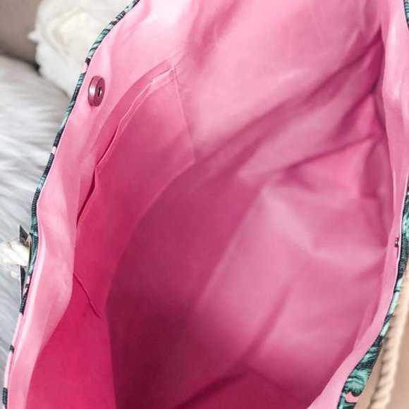 Pink Palm Paradise Rope Handle Beach Tote - Picture 2 of 2